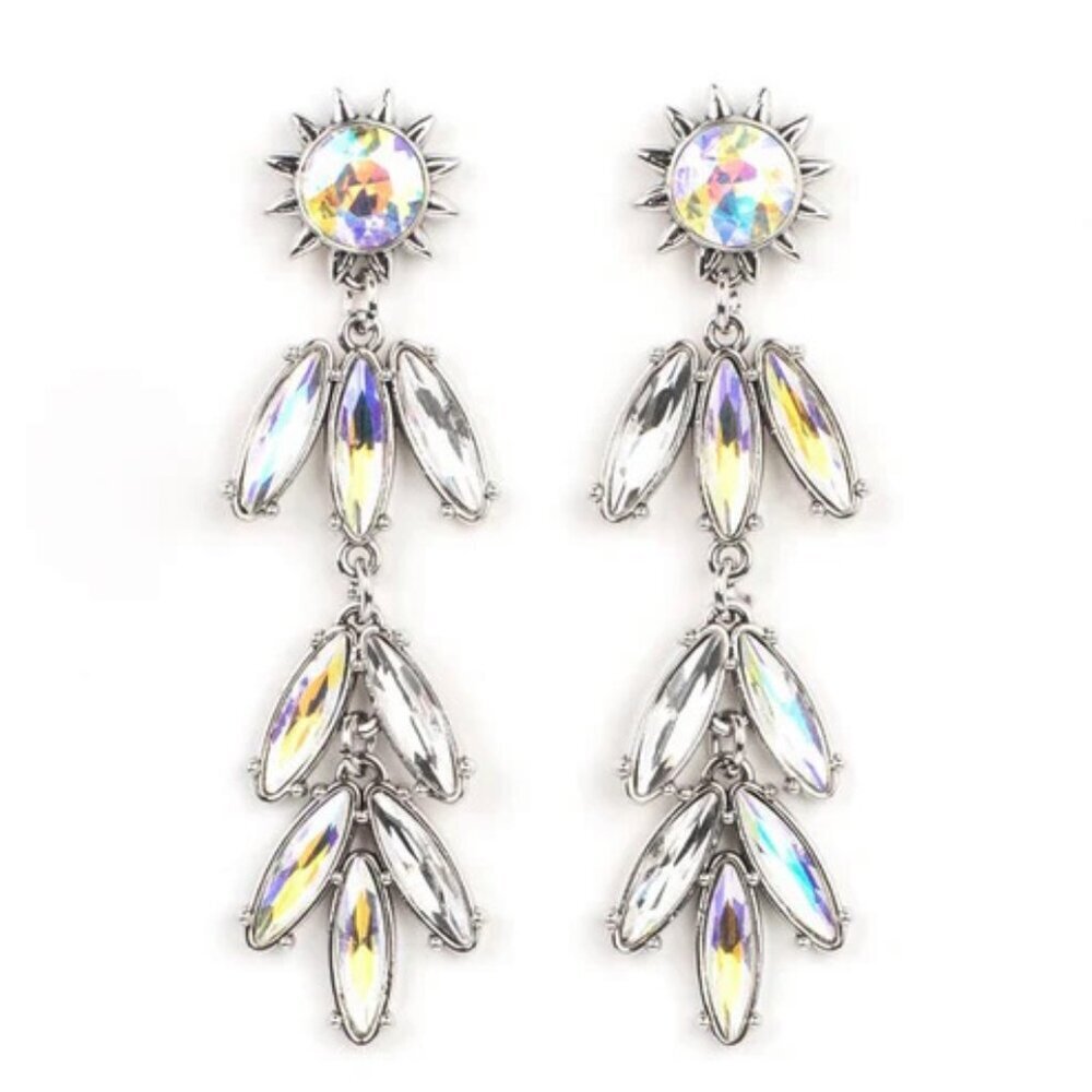 Paparazzi Jewelry Accessories - Space Age Sparkle - Yellow Earrings - Vintage - Picture 4 of 4